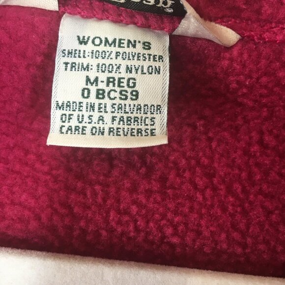L L Bean Fuzzy 1/4 Zip Pullover Pink Sweater Size M - Picture 5 of 9